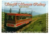 Postcard: Laxey, Isle of Man Snaefell Mountain Railway with railcar 5 on Snaefell Mountain (1980)