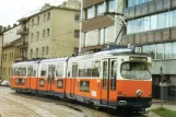 Postcard: Linz tram line 3 with articulated tram 66 at Landgutstr. Urfahr, Bergbahnhof (1996)