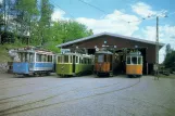 Postcard: Malmköping railcar 10 in front of Hall III (1980)