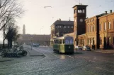 Postcard: Malmö tram line 3 with railcar 57 at The Central Station (1964)