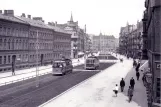 Postcard: Malmö tram line 4 with railcar 27 on Bergsgatan (1913)