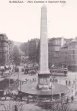 Postcard: Marseille. - Place Castellane et Boulevard Baille.
 (1900)