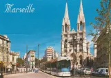 Postcard: Marseille tram line T2  on Place des Réformés (2008)