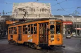 Postcard: Milan tram line 9 with railcar 1560 near Stazione Centrale (1980)