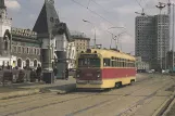 Postcard: Moscow tram line 32 with railcar 1138 at Yaroslavskaya Street (1976)