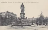 Postcard: München. Denkmal für König Maximilian II. mit dem Maximilianeum. (1900)