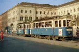 Postcard: Munich extra line E6 with railcar 673 at Universität (1961)