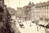 Postcard: Munich horse tram on Neuhauser Straße (1900)