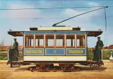Postcard: Munich railcar 14 near Paradiesstraße (1896)
