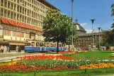 Postcard: Munich tram line 10 with railcar 972 near Karlsplatz (Stachus) (1960)