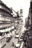 Postcard: Munich tram line 6  on Theatinerstraße (1930)