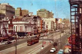 Postcard: New Orleans line 47 Canal Streetcar  near Canal / Baronne (1960)