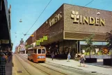 Postcard: Norrköping tram line 2 on Drottninggatan (1977)