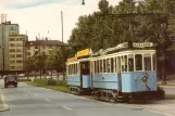 Postcard: Oslo railcar 121 near Frogner plass (1950-1960)