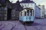 Postcard: Oslo railcar 67 in front of Vognhall 5 (1966)