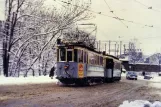 Postcard: Oslo tram line 19 with railcar 126 at Nybrua (1965-1967)