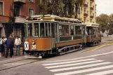 Postcard: Oslo Veterantrikken with railcar 96 at Frogner plass (1980)