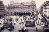 Postcard: Paris in the intersection St. Lazare/Rue du Havre (1900)