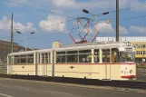 Postcard: Potsdam Themenfahrten with articulated tram 177 close by Platz der Einheit / Bildungsforum (1999)