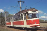 Postcard: Potsdam Themenfahrten with articulated tram 177 near Potsdam Südost (1991)