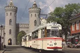 Postcard: Potsdam Themenfahrten with museum tram 109 in front of Nauener Tor (1999)