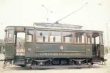 Postcard: Prague railcar 88 in front of Vozovna Střešovise (1901)