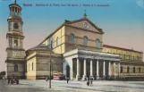 Postcard: Roma. Basilica di S. Paolo fuori le mura. Jl fianco e il campanile (1918)