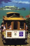 Postcard: San Francisco cable car Powell-Hyde with cable car 26 near Lombard St (1971)