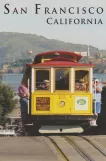 Postcard: San Francisco cable car Powell-Mason with cable car 15 near Hyde & Green (1979)