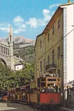 Postcard: Sóller tram line with railcar 3 on Plaça d'Espanya (1963)