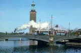 Postcard: Stockholm railcar 143 on Vasabron (1989)