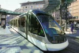 Postcard: Strasbourg low-floor articulated tram 1007 at Place de l'Homme de Fer (1995)