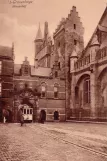 Postcard: The Hague regional line 3 with railcar 10 in Binnenhof (1905)