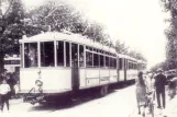 Postcard: Trondheim tram line 9, Gråkallbanen with railcar 2 at St. Olavs gate (1924)