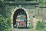 Postcard: Wellington tram line Hataitai with railcar 245 in Hataitai Tram Tunnel (1962)