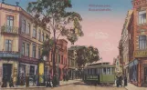 Postcard: Wilhelmshaven tram line 3  near Bismarck- / Ecke Jachmannstr. (1913)