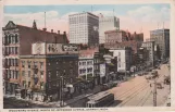Postcard: Woodward Avenue, North of Jefferson Avenue. Detroit. Mich. (1928)