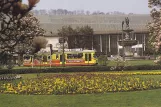 Postcard: Würzburg tram line 5 with articulated tram 248 at Hauptbahnhof (1986)