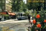 Postcard: Zürich tram line 11 with articulated tram 2033 on Bahnhofstrasse/HB (1990)