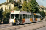 Postcard: Zürich tram line 15 with articulated tram 2093 at Sonneggstr. (1991)