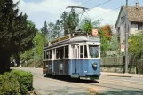 Postcard: Zürich tram line 15 with railcar 1534 at Röslistrasse (1984)