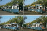 Postcard: Zürich tram line 5 with railcar 1415 at Zoo (1984)