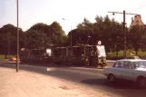 Poznań tram line 6 with railcar 186 on Towarewa (1984)