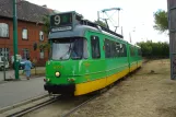 Poznań tram line 9 with articulated tram 807 at Dębiec (2008)