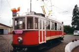 Prague 41 with railcar 2210 at Vozovna Střešovise (2001)