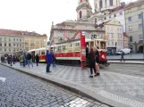 Prague museum line 42 with railcar 2172 at Malostranské náměstí (2024)