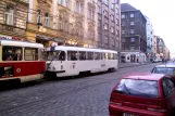 Prague tram line 1 with railcar 7283 on Milady Horákové (2005)