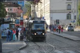 Prague tram line 22 with railcar 8611 at Malostranská (2015)