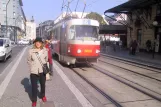 Prague tram line 5 with railcar 8029 at Masarykovo nádraží (2005)