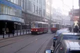 Prague tram line 6 with railcar 8306 on Spálená (2005)